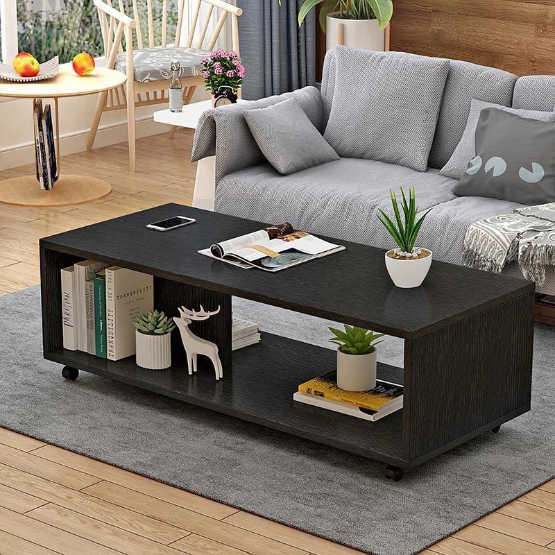 A&amp;0806 Coffee Table Side Table, Movable Simple Small Table, White Modern Table