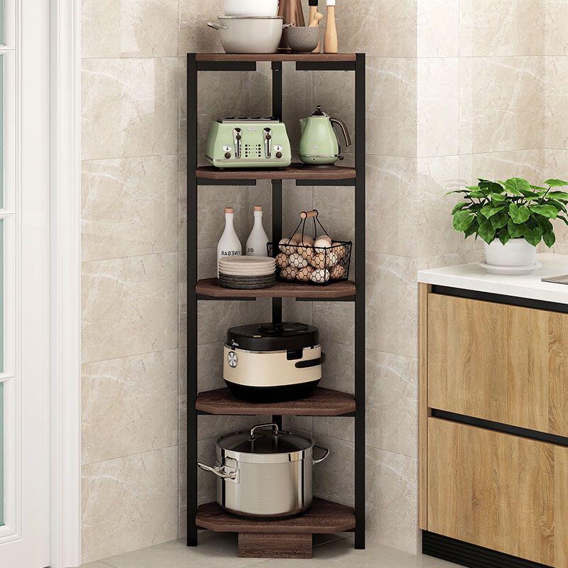 A&amp;0899 Kitchen Storage Rack, Floor Standing Multi-Layer Corner Pot Rack, Home Triangle Storage Rack