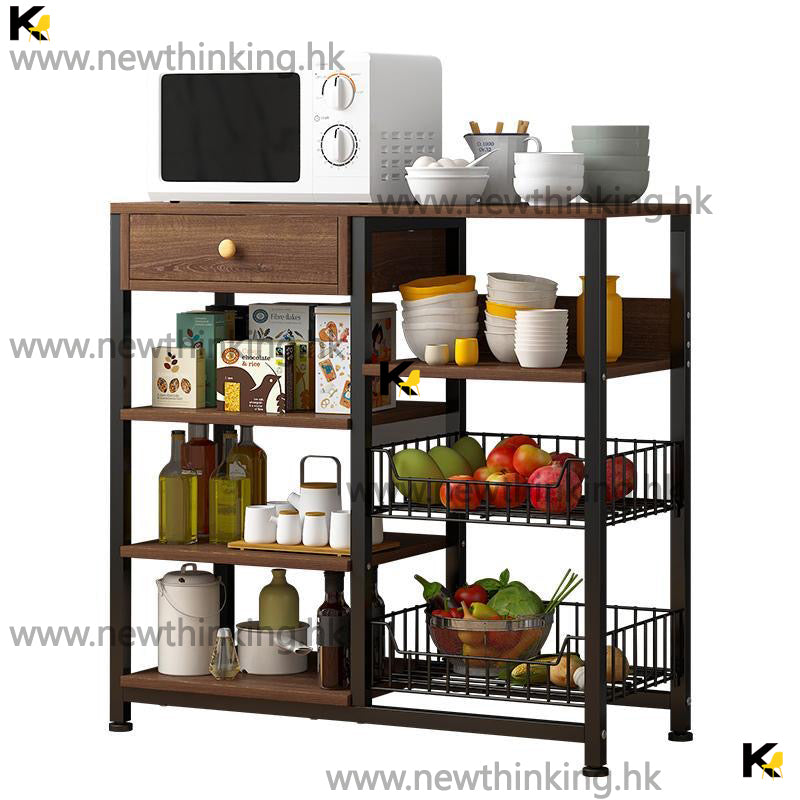 A&amp;1000 Kitchen Storage Rack, Multifunctional Storage Rack, Floor Standing Rack, Multi-purpose Storage Shelf
