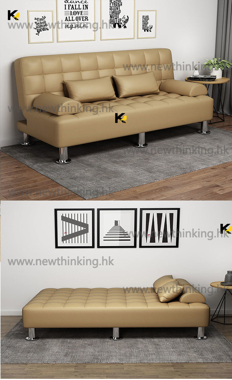 A&amp;0535 Sofa Bed, PU Leather Sofa Bed, Simple and Stylish Office Nap/Reception Sofa Chair, Folding Sofa