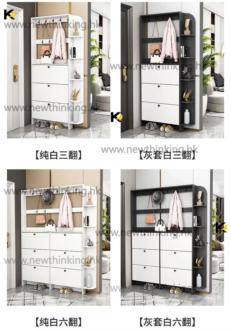 A&amp;1052 Shoe Cabinet - Slim Shoe Cabinet, Tall Shoe Cabinet, Flip-Drawer Shoe Cabinet, Entryway Cabinet, Screen Cabinet, Large Capacity Storage Cabinet