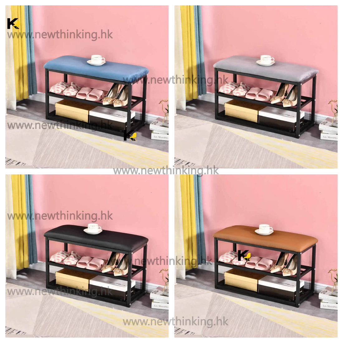 A&amp;1046 Simple Shoe Changing Stool, Shoe Cabinet, Shoe Rack, Storage Rack, Bed End Storage Stool
