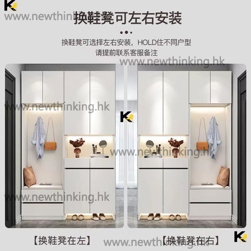 A&amp;5022 Solid Wood Eco-board Shoe Cabinet, Large Capacity Shoe Cabinet, Entryway Cabinet, Partition Cabinet, Wall-Mounted Storage Cabinet