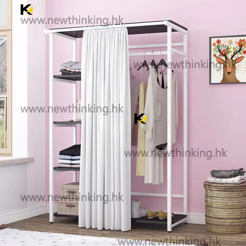 A&amp;1108 Simple Clothes Rack, Hat Rack, Floor Standing Storage Rack, Clothes Hanger, Clothing Cabinet, Open Wardrobe