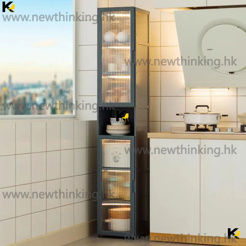 A&amp;0595 Sideboard, Dish Cabinet, Kitchen Storage Cabinet, Narrow Cabinet, Multifunctional Wall Cabinet, Kitchen Utensil Storage Cabinet, Tea Cabinet