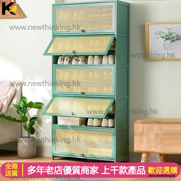 A&0599大容量楠竹材質鞋櫃 玄關櫃 雜物櫃 加高鞋櫃 置物鞋架 多層收納櫃