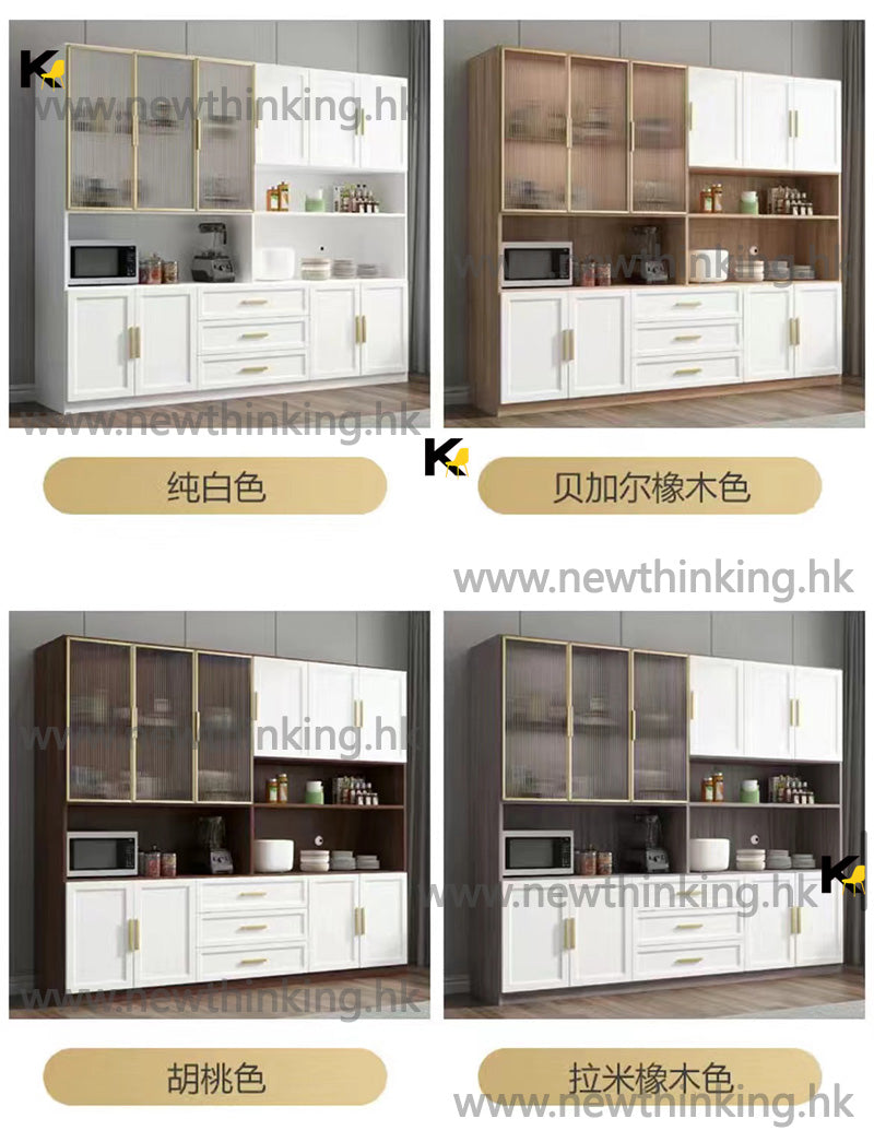 A&amp;0635 Solid Wood Multi-Layer Board Sideboard Kitchen Storage Cabinet Dish Cabinet Tea Cabinet Microwave Oven Cabinet Oven Storage Cabinet Wine Cabinet Integrated Wall Cabinet Tall Storage Cabinet Multi-Layer Storage Cabinet Partition Cabinet