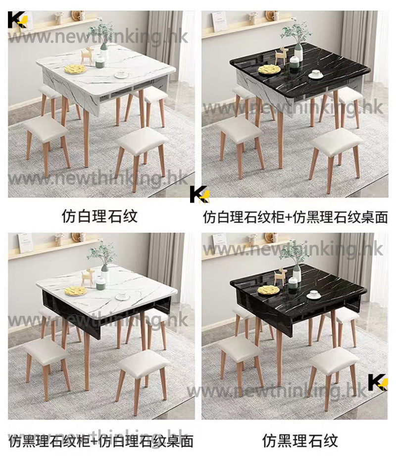 A&amp;0649 Folding Dining Table and Chair Set: Dining Table and Chairs, Folding Table and Stools, Dining Table, Restaurant Table