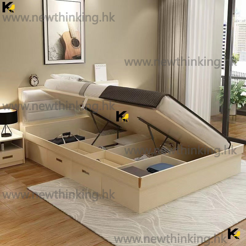 A&amp;0650 Pneumatic High Pressure Bed, Hydraulic Bed, Drawer Bed, Cabinet Bed, Storage Bed, Bed Frame, Storage Double Bed, Storage Bed, High Box Bed