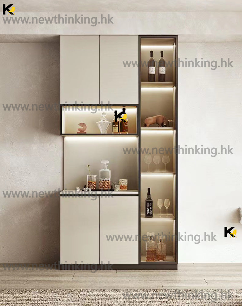 A&amp;0743 Sideboard, C-shaped cabinet, dish cabinet, tea cabinet, microwave cabinet, wine cabinet, floor-to-ceiling cabinet, dining room storage cabinet