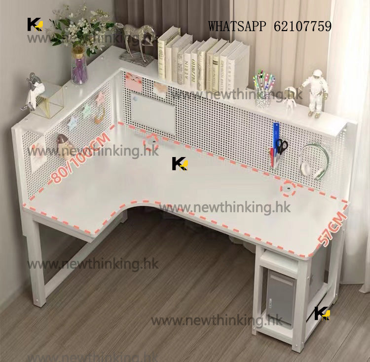 A&amp;5056 Corner Desk, L-shaped Desk, Study Desk, Writing Desk, Integrated Desk and Bookshelf, Computer Desk, Computer Workbench, Brand New, Delivery Included