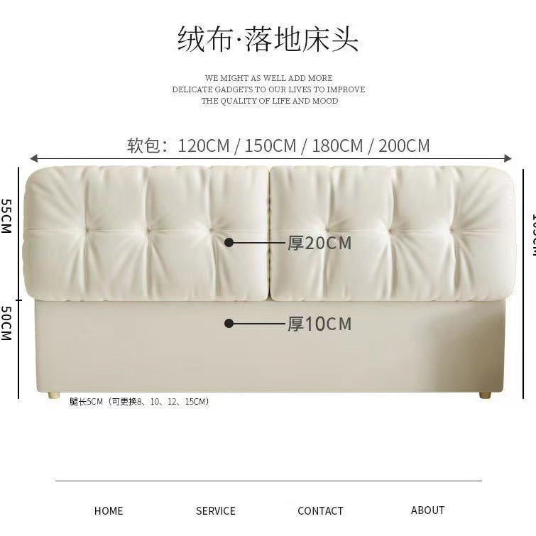 A&amp;1257 Bed Headboard Cushions, Pillows, Cloud-like Headboard, Floor-Standing Headboard, Tatami
