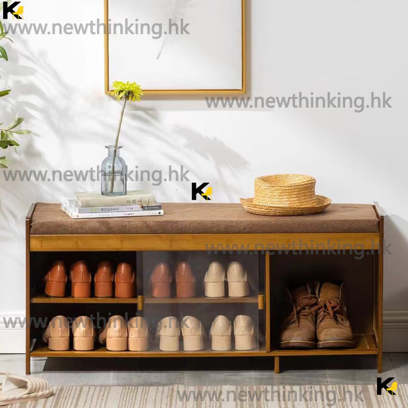 A&amp;0753 Shoe Changing Stool, Entryway Stool, Shoe Cabinet, Shoe Rack, Soft Seat for Doorways, Seating Option, Shoe Cabinet Storage Cabinet, Storage Unit, Shoe Changing Stool