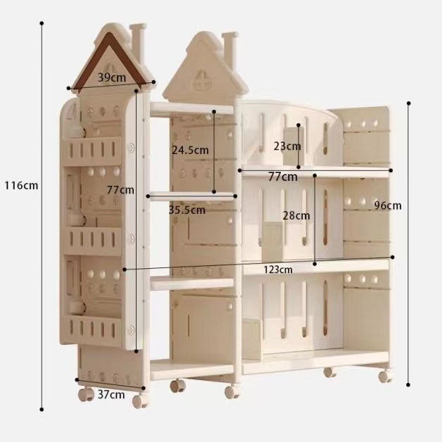 A&amp;0779 Children's Bookshelf 360-degree Rotating Bookshelf, Toy Storage Rack, Floor Standing Shelf, Corner Bookshelf, Storage Rack