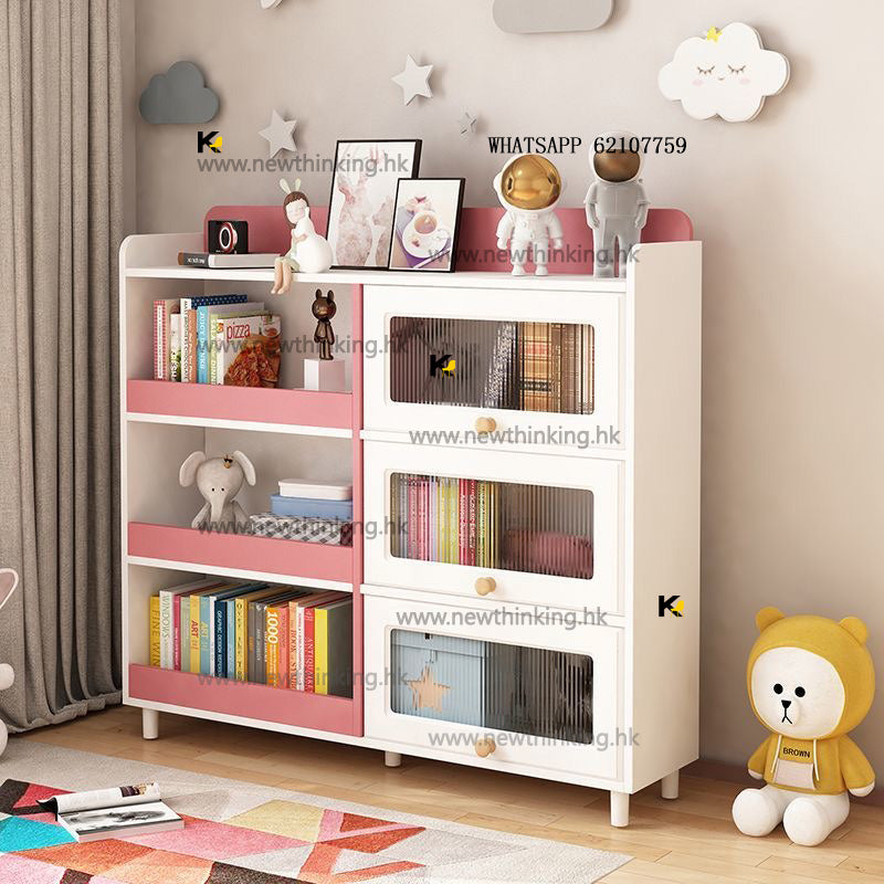 A&amp;5123 Children's Bookshelf Floor Stand Storage Cabinet Bookshelf Multi-layer Storage Rack Picture Book Shelf Home Reading Rack Large Capacity Storage Rack