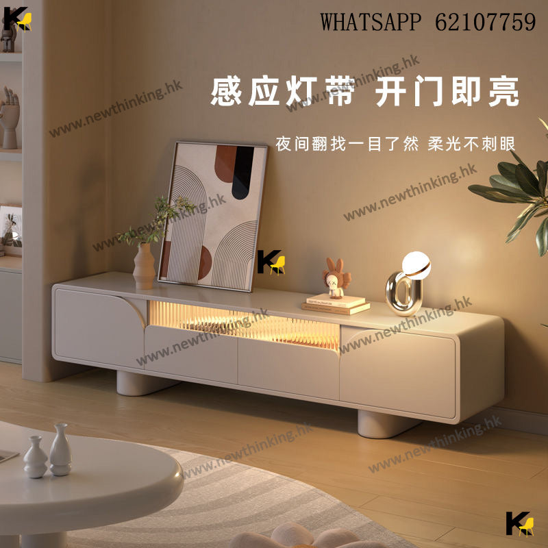 A&amp;5146 TV cabinet, cream-colored minimalist style, floor cabinet, storage cabinet, living room storage cabinet, TV cabinet, brand new, free delivery.