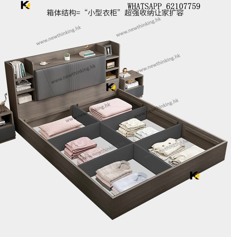 A&amp;1356 Storage Bed, Double Bed, Tatami Bed, Adult Bed, King Bed, Brand New, Delivery Included