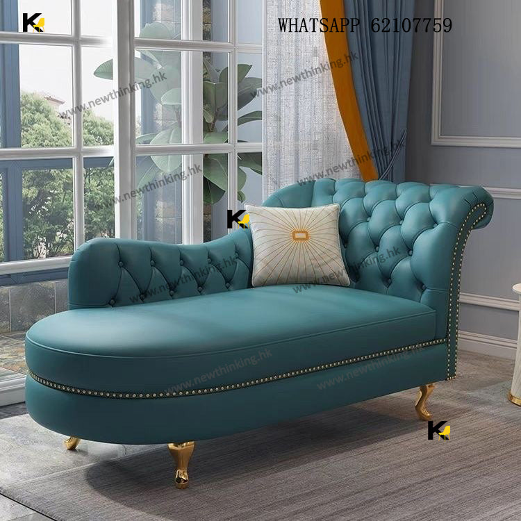 A&amp;1362 Chaise Longue, Genuine Leather, Leather Sofa, Recliner, Bedroom American Style Sofa Chair