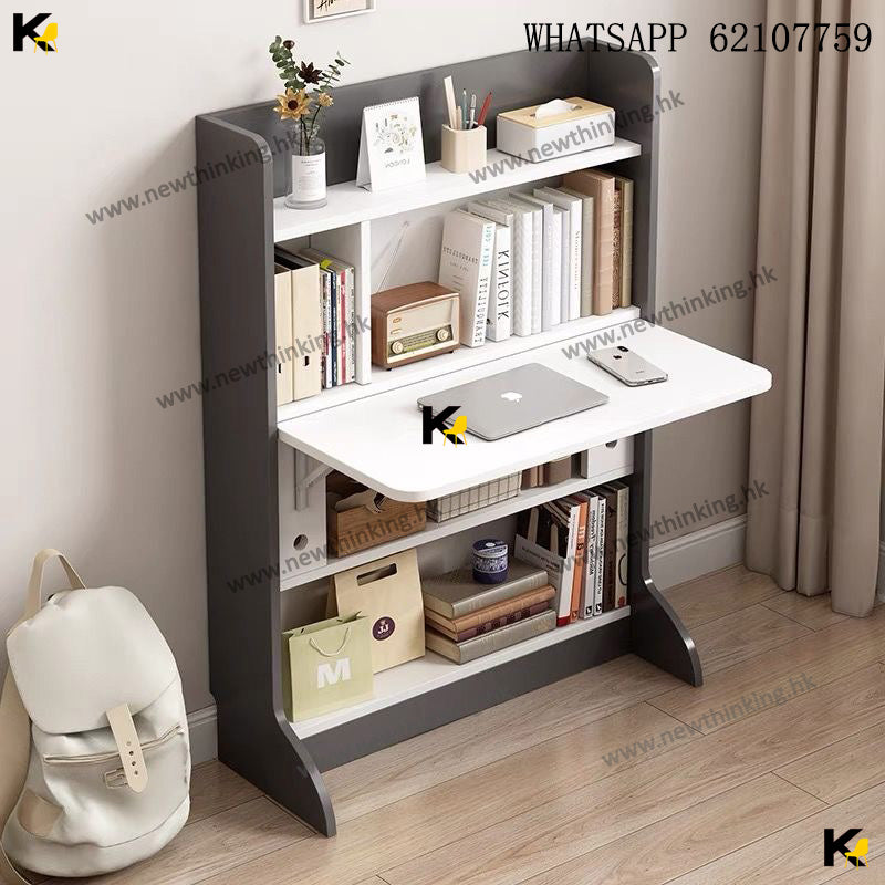 A&amp;5176 Folding Desk, Bookshelf, and Computer Desk Combination Cabinet