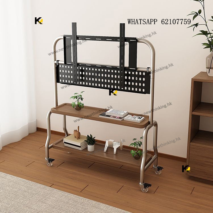 A&amp;5182 Mobile TV Stand, Stainless Steel Floor Mount, TV Cabinet Screen Mount, Simple and Practical Conference Monitor Stand, Adjustable Mounting Hole Spacing, Brand New, Free Delivery