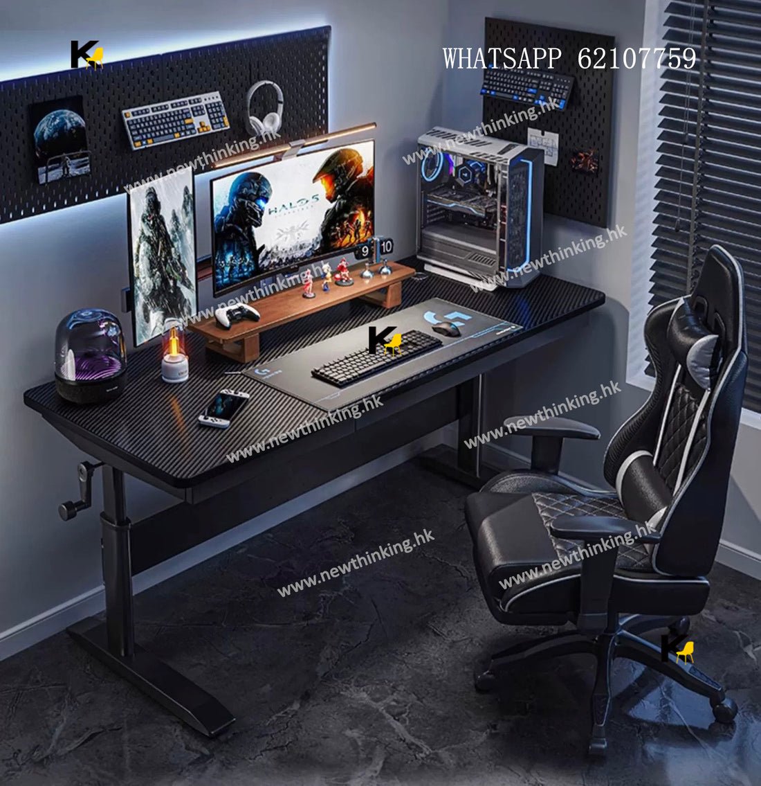 A&amp;5185 Height Adjustable Gaming Desk/Computer Desk/Gaming Table/Office Desk/Gaming Chair/Work Table