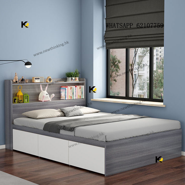 A&amp;1422 Customizable tatami storage bed, customizable storage bed with cabinets, drawers, and storage compartments; high-box bed; single bed; double bed; multi-functional combination bed frame.