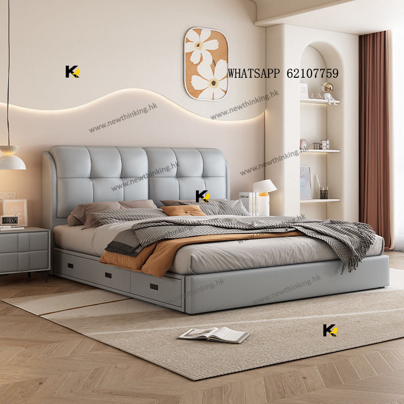 A&amp;1427 Solid Wood Hydraulic Bed, Gas Press Bed, Storage Bed, Cabinet Bed, Spare Rib Bed, Soft Backrest Bed, Double Bed, Five-Foot Bed, Upholstered Bed, High-End and Elegant.