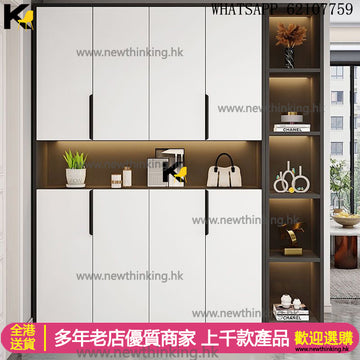 A&1449高身鞋櫃玄關櫃入門儲物櫃置物櫃展示櫃門廳櫃隔斷櫃玄關櫃鞋櫃一體櫃收納架隔斷櫃