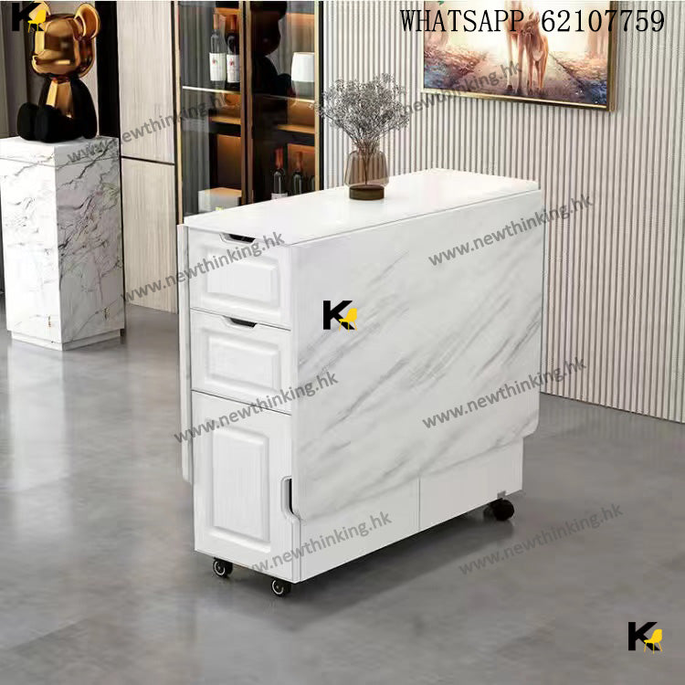A&amp;1555 Folding Dining Table with Drawers and Slide Rails: Folding Table, Dining Table, Butterfly Table, Kitchen Storage Cabinet, Movable Folding Table, Extendable Dining Table