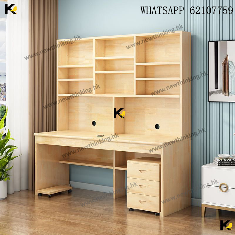 A&amp;5213 Solid Wood Desk, Bookshelf Combination Desk, Computer Desk, Study Desk, Computer Desk, Office Desk, Study Desk, Work Desk, Filing Cabinet, Cabinet Drawer, Table and Chair Combination, Multiple Sizes Available, Brand New, Delivery Included