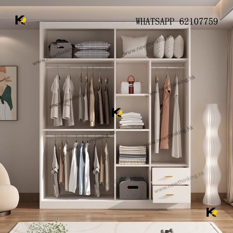 A&amp;1640 custom-made solid wood plywood ENF grade sliding door wardrobe, large capacity wardrobe, sliding cabinet, room storage cabinet