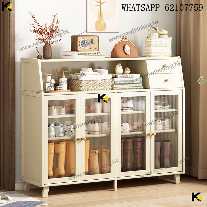 A&amp;1717 Solid Wood Shoe Cabinet, Multiple Sizes Available, Brand New Shoe Rack, Entry-Level Shelf, Multi-Layer Storage Cabinet, Bamboo Material, Free Delivery