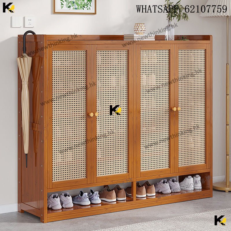A&amp;1719 Solid Wood Shoe Cabinet, Large Capacity Shoe Rack, Entryway Storage Cabinet, Hallway Cabinet, Partition Cabinet, Multi-layer Storage Cabinet