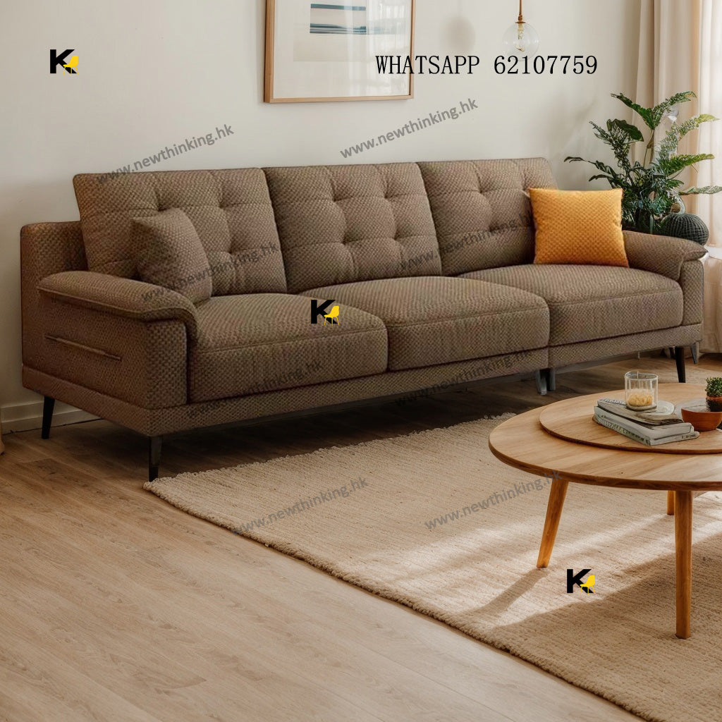 A&amp;1874 Cotton Linen Fabric Sofa (Single, Double, Three, Four Seats, L-Shaped Sofa, Corner Sofa, Chaise Longchair Sofa)