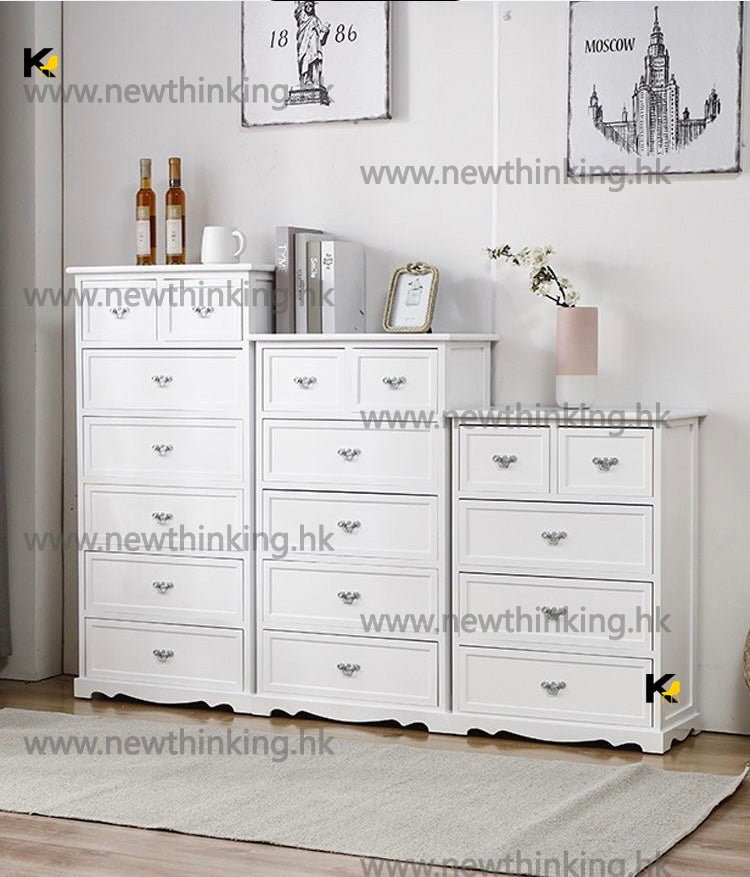 A&amp;0210 No-installation bedside table, solid wood drawer cabinet, five-drawer, six-drawer, seven-drawer, eight-drawer cabinet.