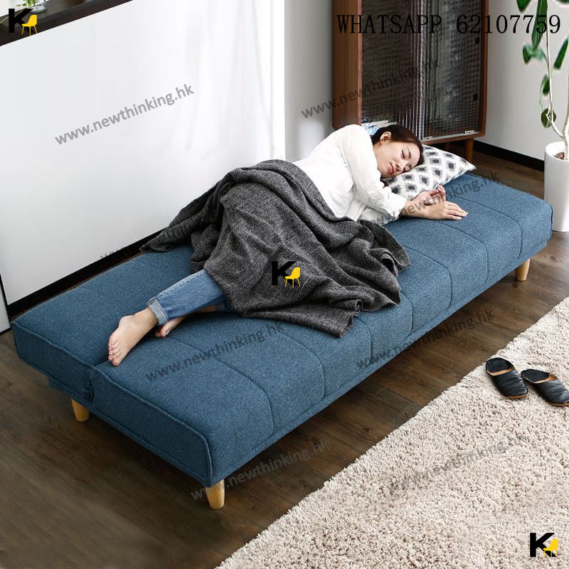 A&amp;0446 Fabric Sofa Bed, Three-Seater, Foldable, Multifunctional Nap Bed