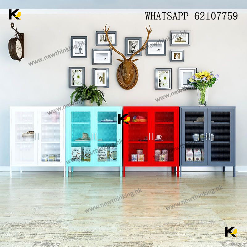 A&amp;0451 Iron TV Sideboard Grid Storage Cabinet Dining Room Sideboard Bookshelf Storage Cabinet Living Room Storage Cabinet Floor Standing Storage Cabinet Filing Cabinet