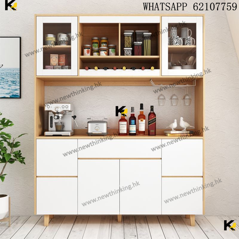 A&amp;0454 Sideboard, Dish Cabinet, Kitchen Storage Cabinet, Floor-Standing Storage Cabinet, Wine Cabinet, Partition Cabinet
