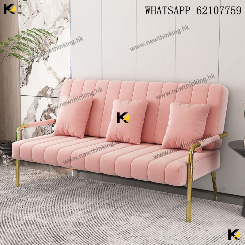 A&amp;0471 Simple Pink Fabric Sofa (Seat &amp; Single Seat)