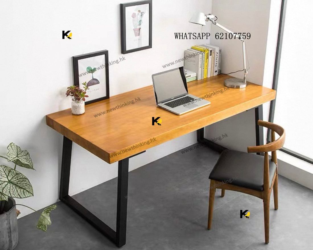 A&amp;0873 Solid Pine Wood Office Desk/Workbench/Writing Desk/Simple Computer Desk/Office Table