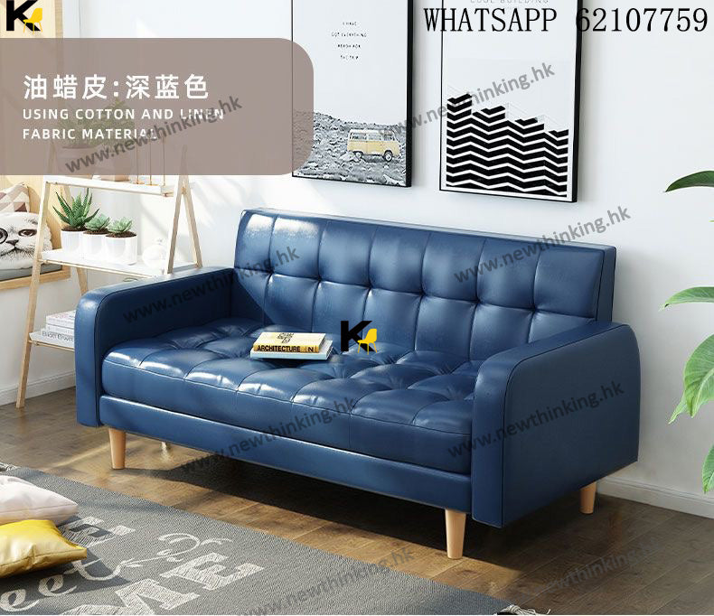 A&amp;1614 Fabric Oil-Wax Leather Sofa - Multiple Color Options Fabric Oil-Wax Leather Sofa - Two-Seater Sofa - Three-Seater Sofa