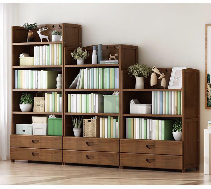 A&amp;0267 Simple Bookshelf, Bookcase, Storage Cabinet, Floor Standing Storage Cabinet, Multifunctional Storage Cabinet