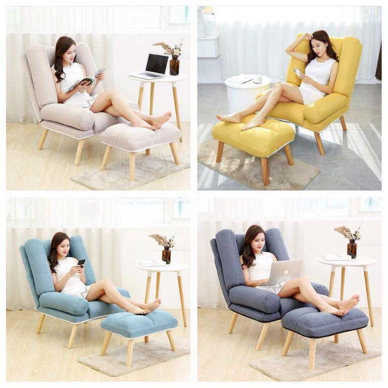 A&amp;0280 Lazy Recliner, Lazy Sofa, Sofa, Japanese Style Tatami Bedroom Single Sofa Chair, Folding Multifunctional Nap Chair, Balcony Sofa Chair