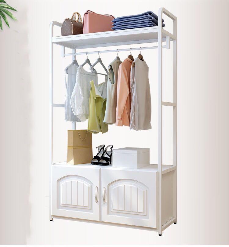 A&amp;0285 European Style Wardrobe Hanger Clothes Rack Hat Rack Bedroom Floor Standing Storage Rack Clothes Hanging Rod