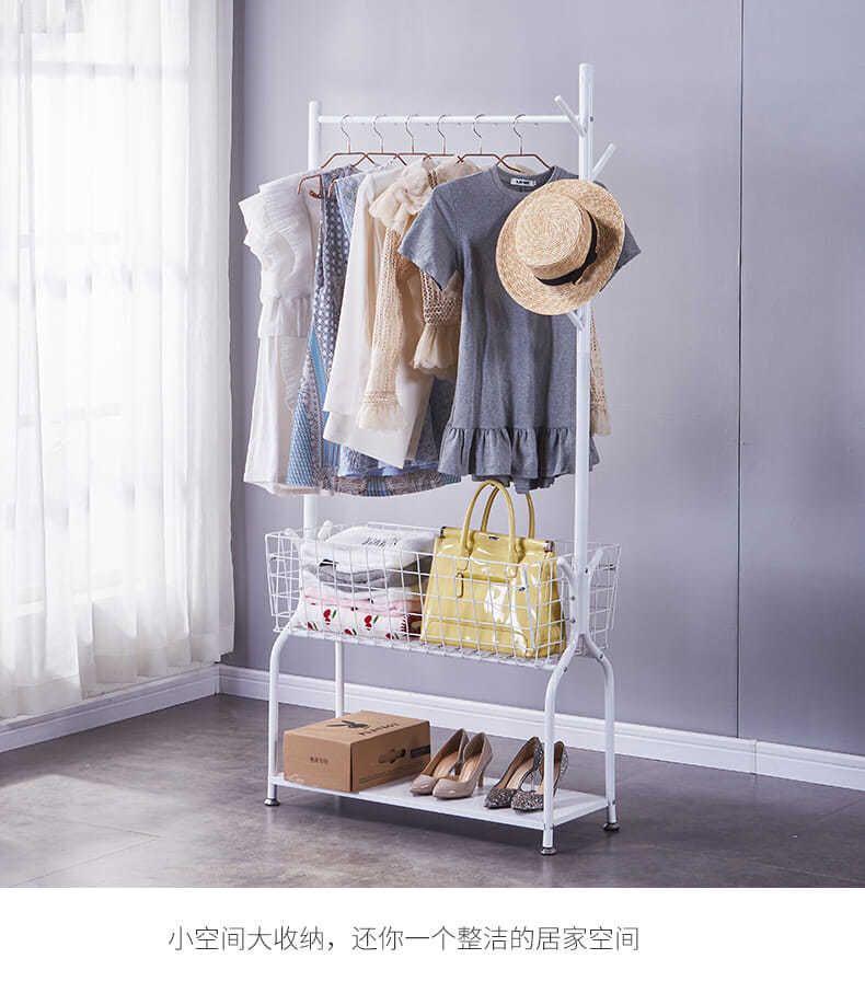 A&amp;0294 Clothes Rack Floor Stand Storage Rack Hat Rack Shoe Rack Bookshelf Clothes Drying Rack Living Room Bedroom Home Storage Rack