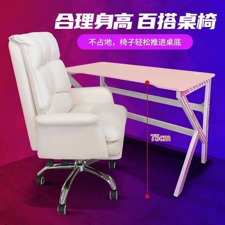 A&amp;0313 Computer Desk, Gaming Desk, Computer Work Desk, Office Desk, Princess Pink Study Desk