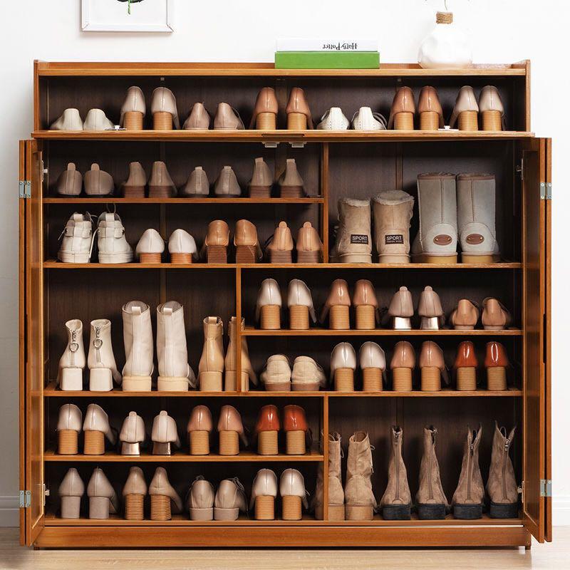 A&amp;0339 Shoe Rack, Large Capacity Shoe Cabinet, Multi-Layer Storage Cabinet, Bamboo Shelf