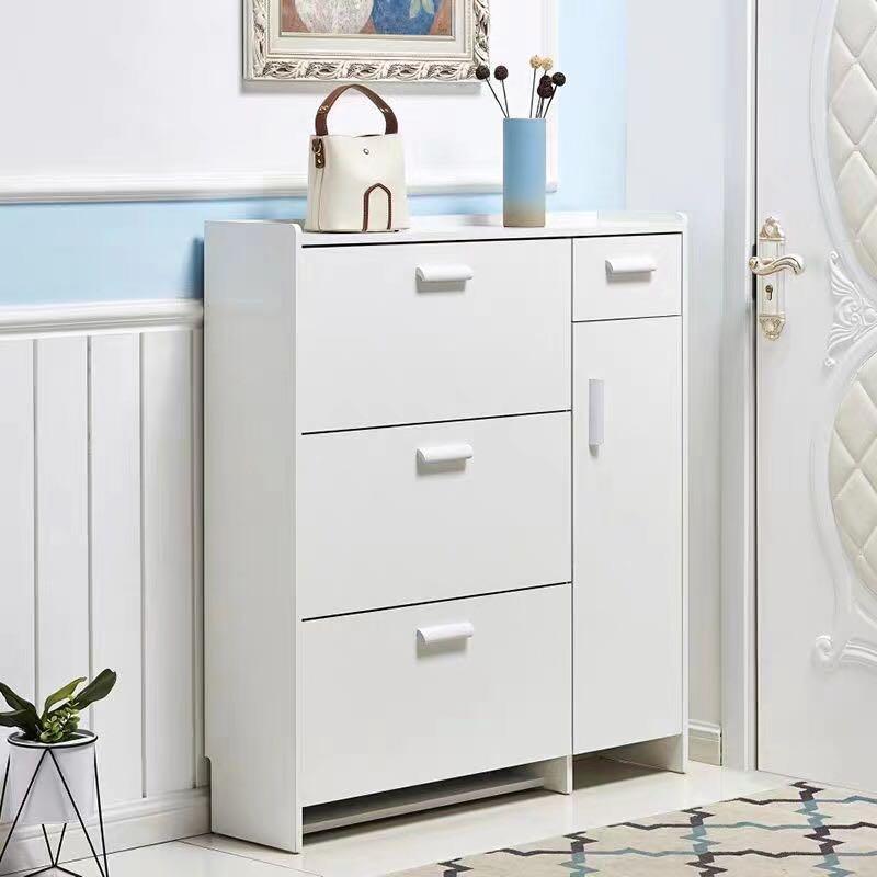 A&amp;0340 Ultra-thin Flip-down Shoe Rack, Simple Multi-layer Shoe Rack, Entry-level Storage Cabinet, Space-saving and Large Capacity, Wall-mounted.