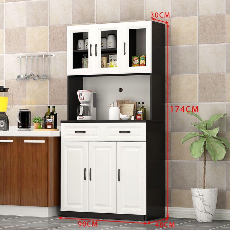 A&amp;0383 Tall Sideboard Wine Cabinet Partition Cabinet Kitchen Storage Cabinet Tea Cabinet Dish Cabinet Microwave Oven Shelf Combination Cabinet