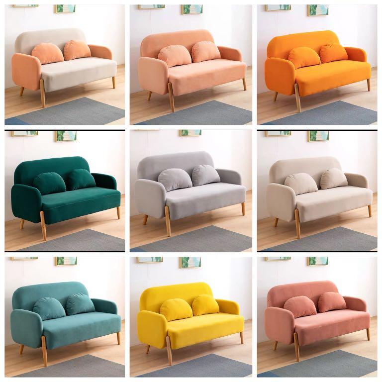 A&amp;0837 Cute and Simple Sofa Fabric Sofa for Apartments, Rental Houses, and Shops